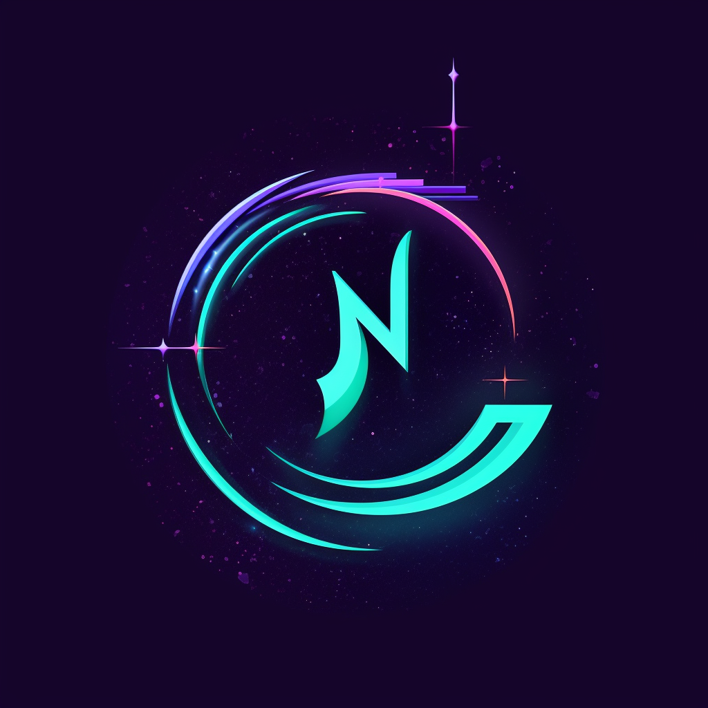 Abstract logo for futuristic N3ptunes music platform.