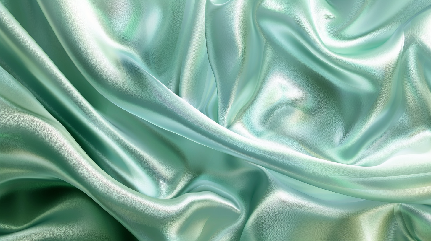 Abstract silk textures in turquoise and silver, luxurious aesthetic.