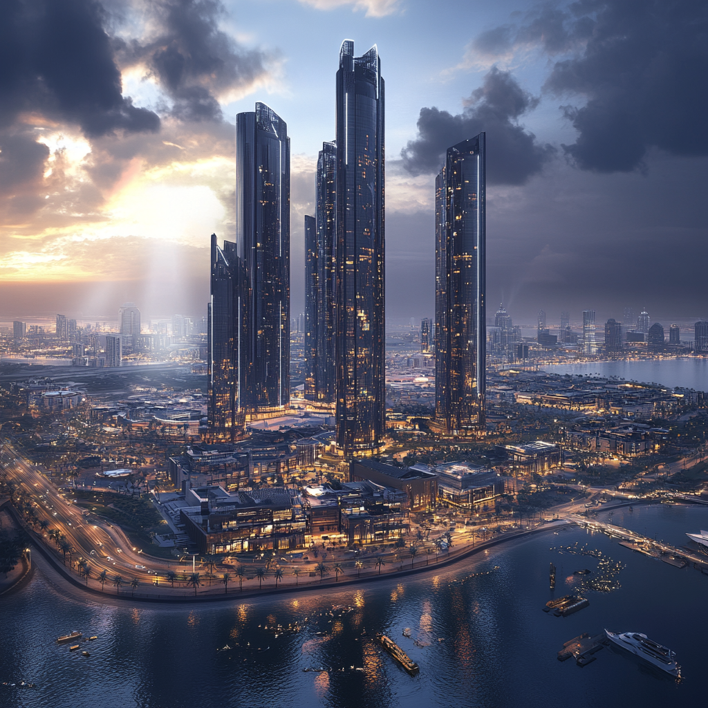 Abu Dhabi in 2024: Realistic, Creative City Lights View