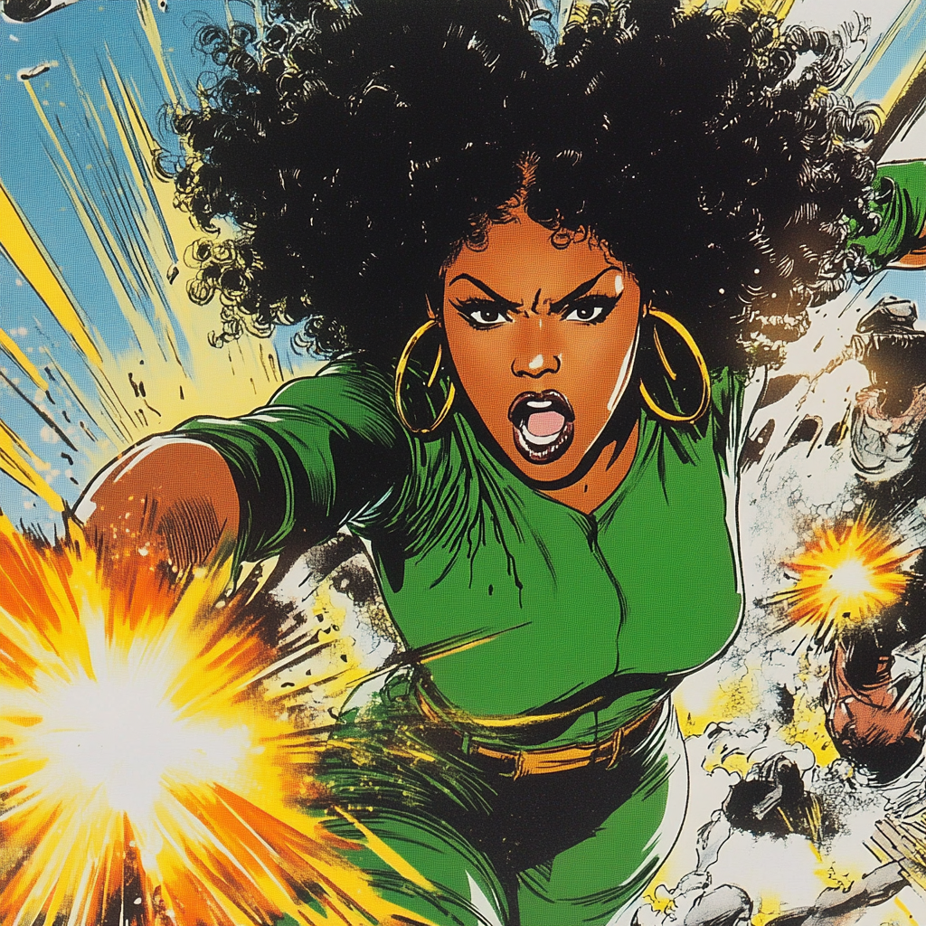 African American Superhero Saves Women in 70's Comic