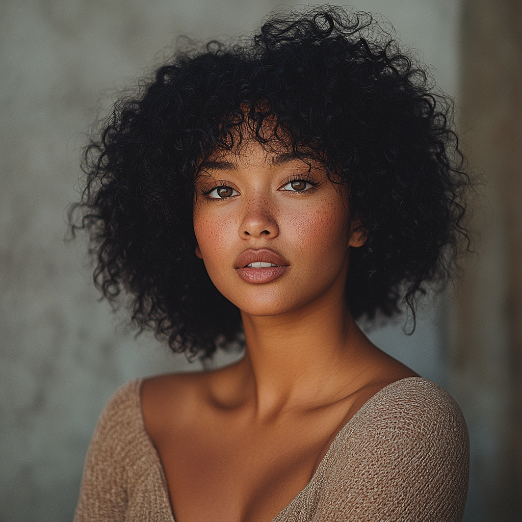 African Woman with Black Hair Nikon Z7 Portrait