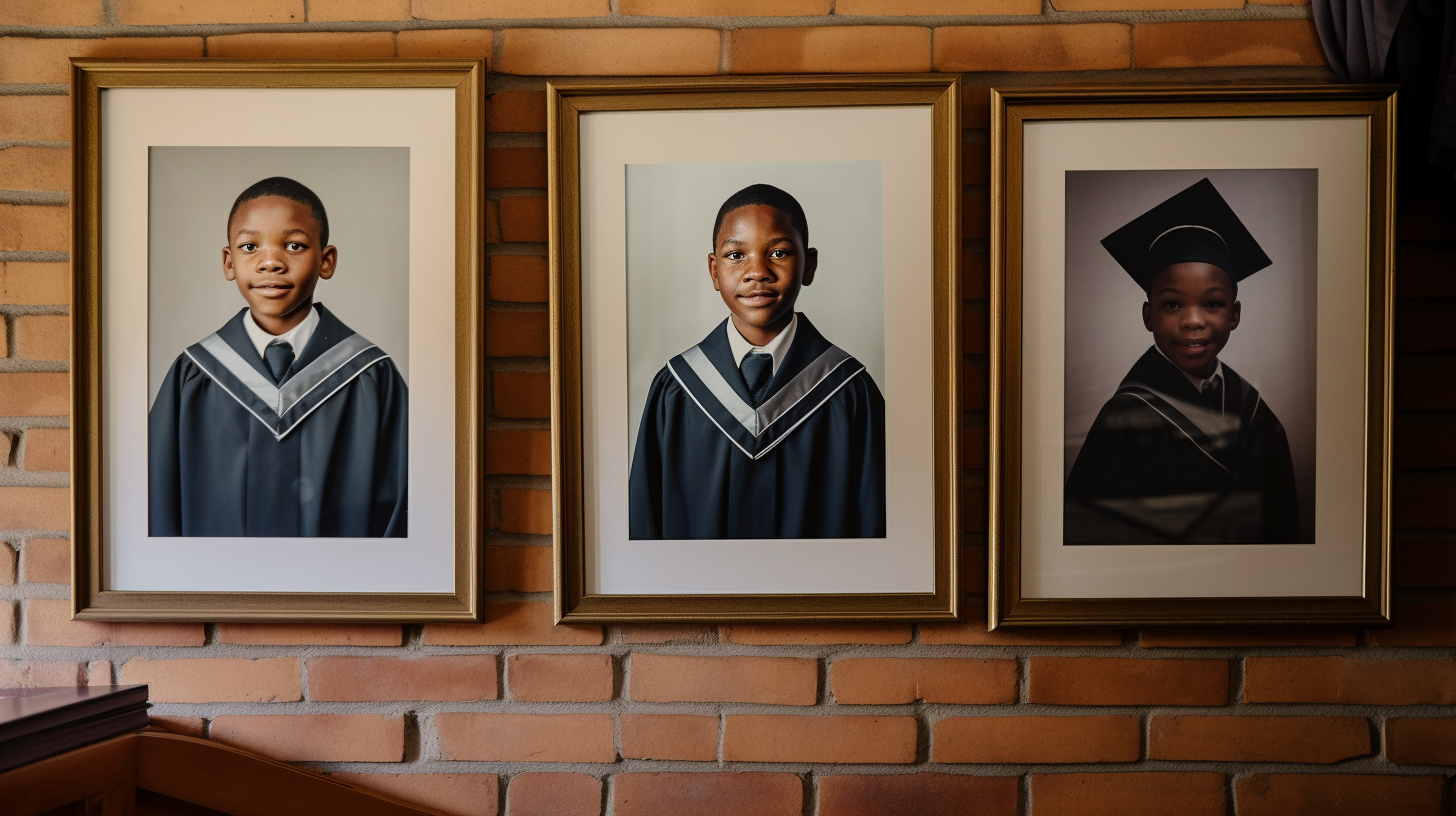 African boy graduation portrait photos in South Africa