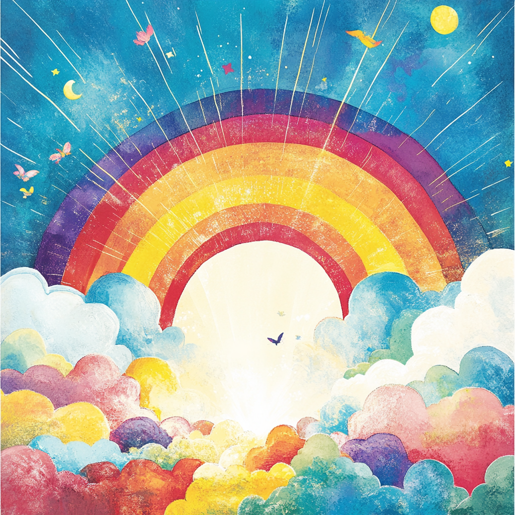 Album Cover Design: Uplifting Message with Bright Colors 