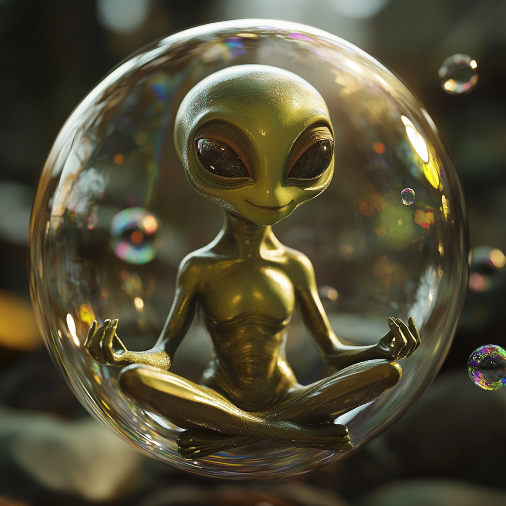 An Alien Meditating in Holographic Bubbles in Boulder.