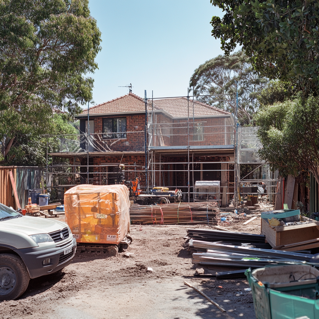 An Australian construction site and DIY renovation blend