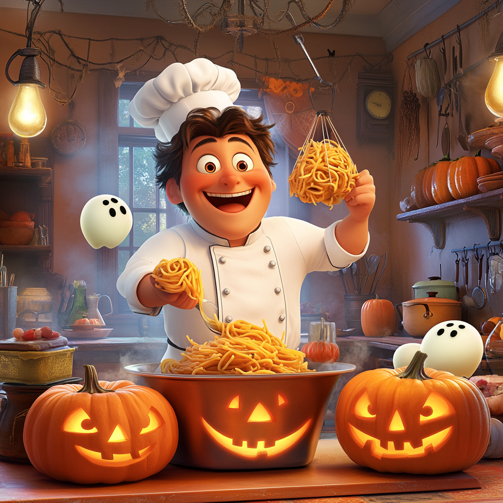 An Italian Chef Preparing Halloween Dishes: Pixar Movie