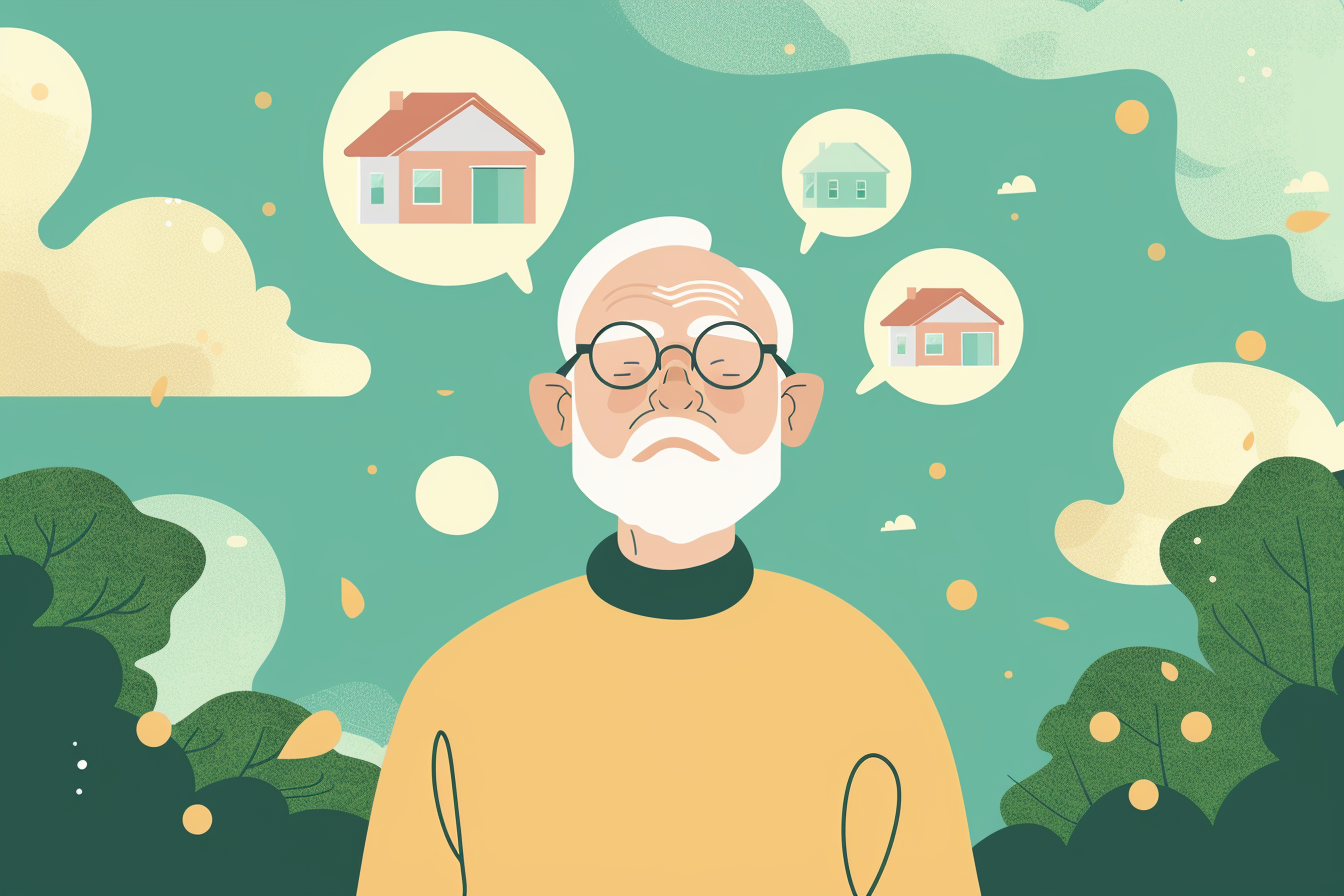 An Old Man Dreaming of Home and Money