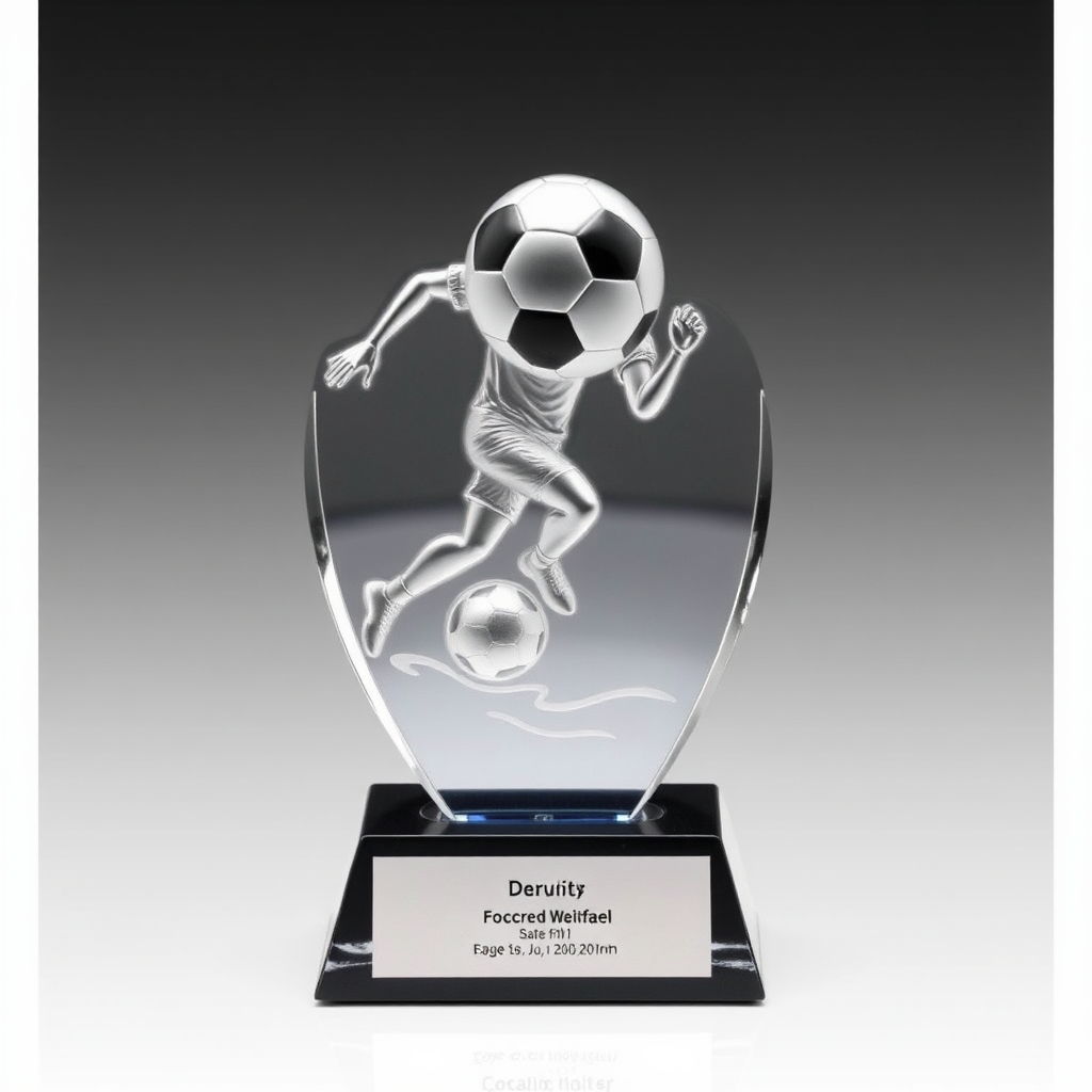 An award for custom soccer design, 35cm tall.