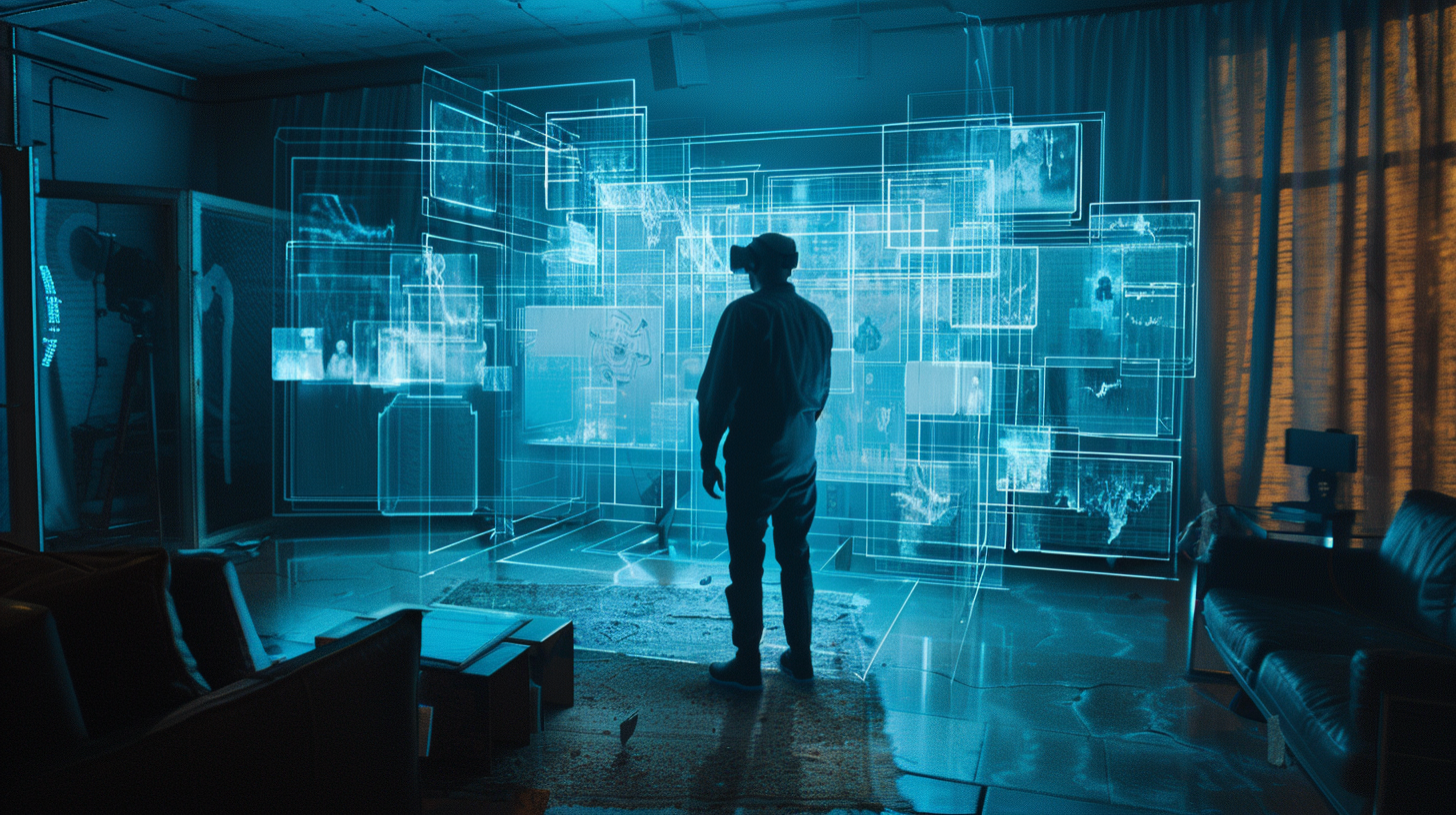 Analyze crime scene in mixed reality room