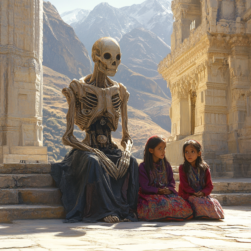 Ancient Annunaki visits Nepali girls at monastery