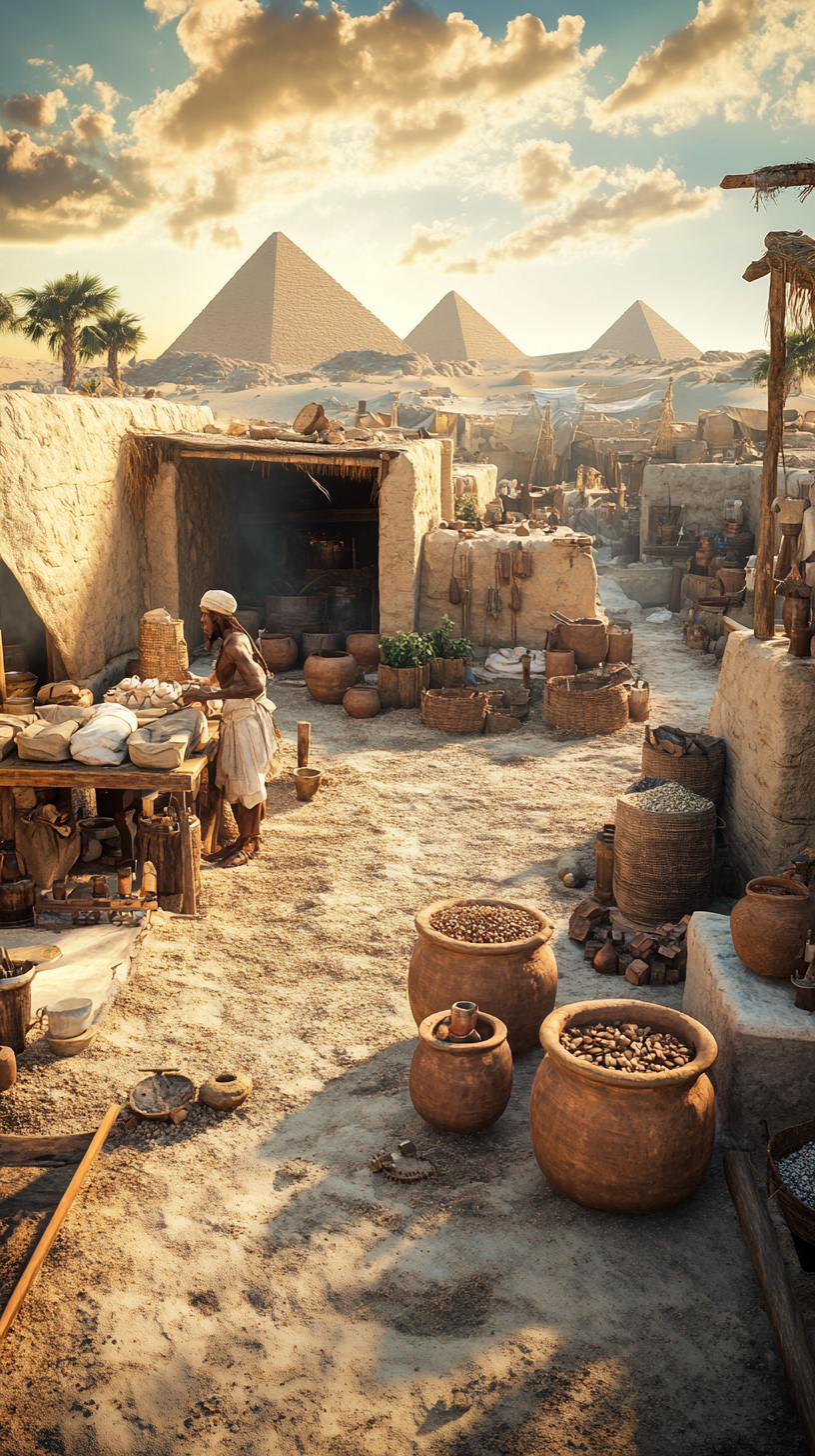 Ancient Egyptian Worker Village Near the Giza Pyramids