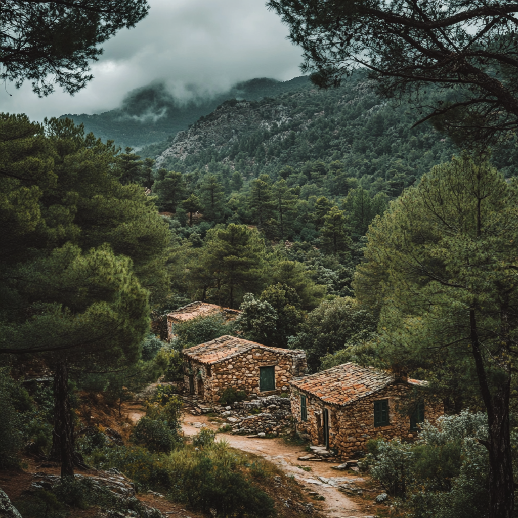 Ancient Village in the Woods of Crete