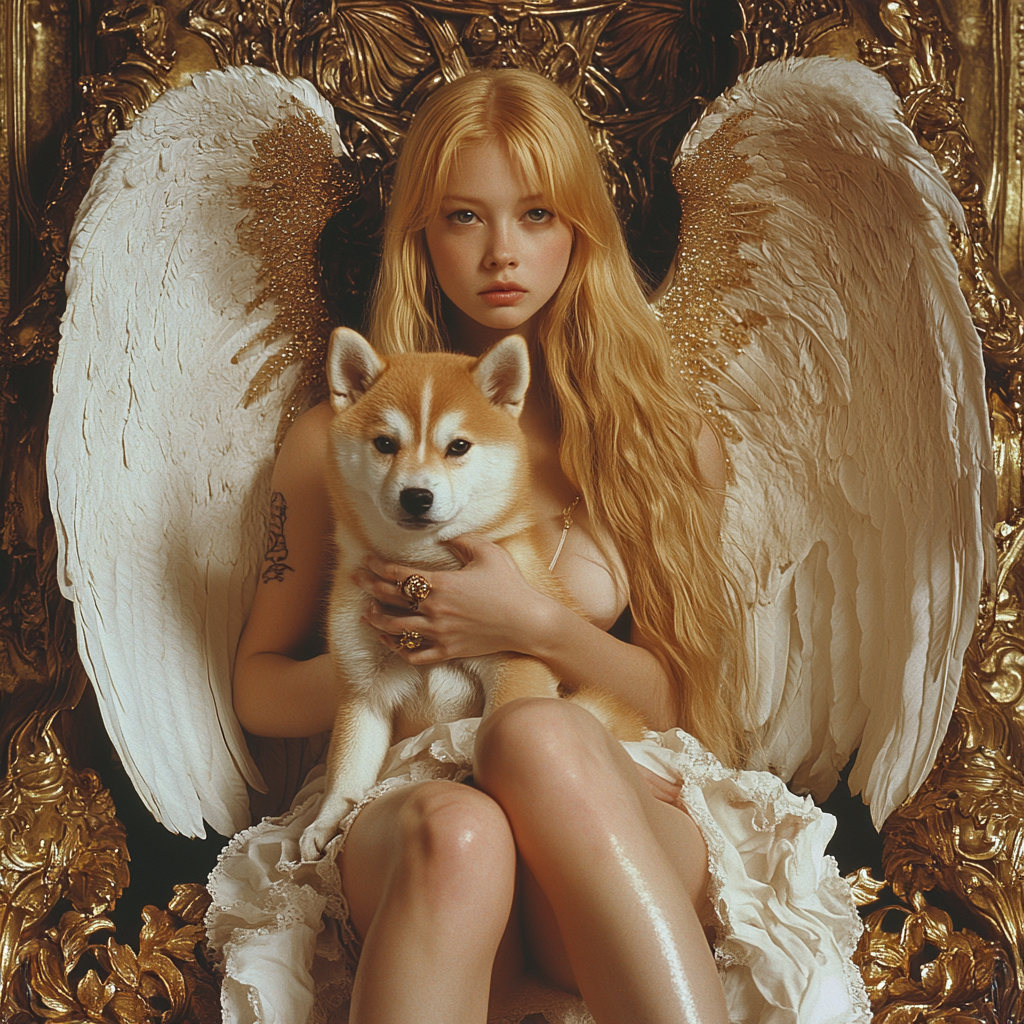 Angel Girl with Puppy from Kubrick's Film