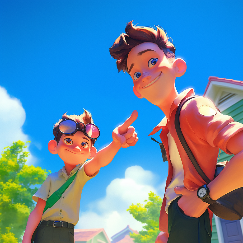 Animated Boys in Cartoon 3D Art Style