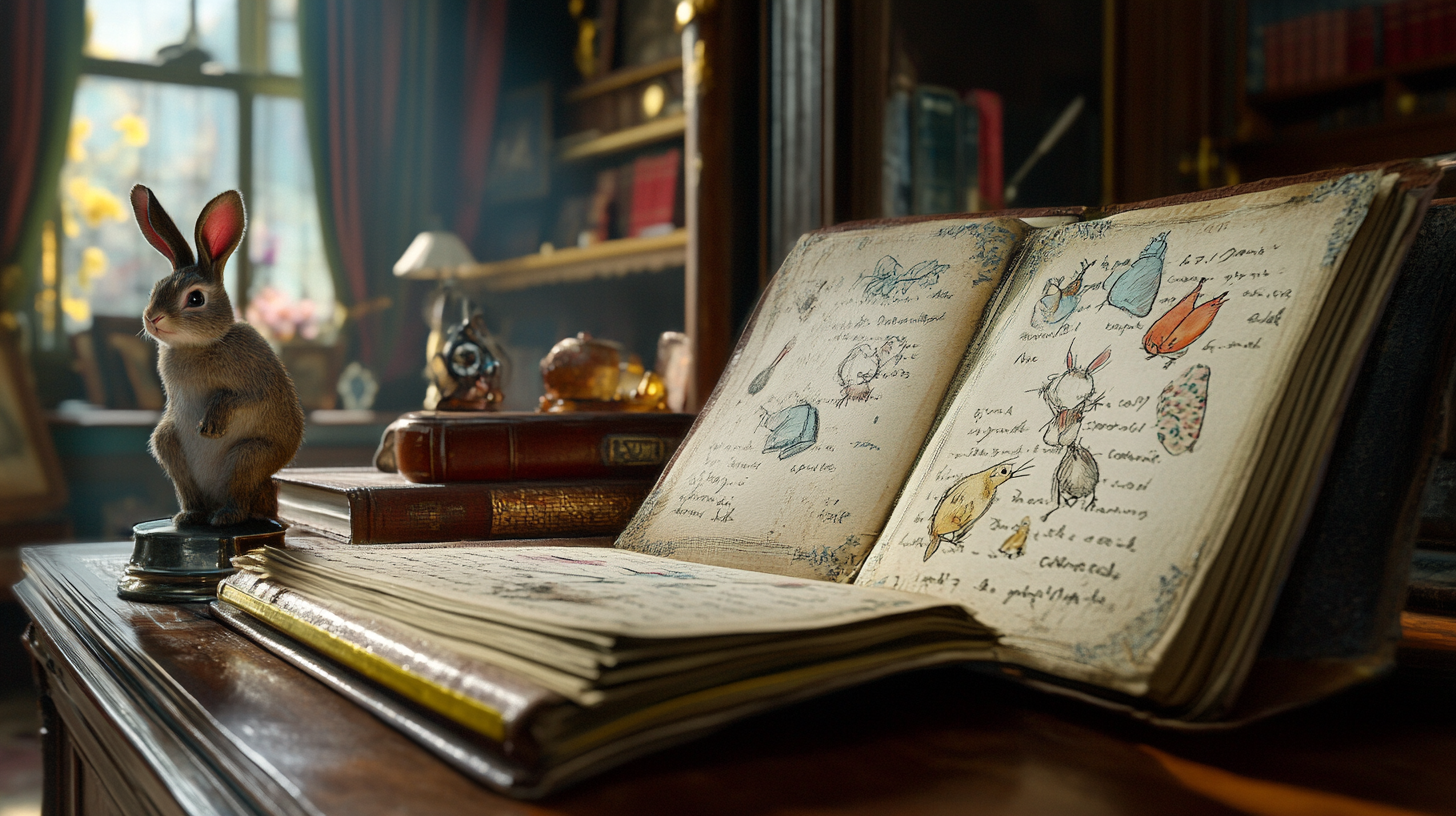 Animating Victorian Ledger with Child's Drawings Come Alive