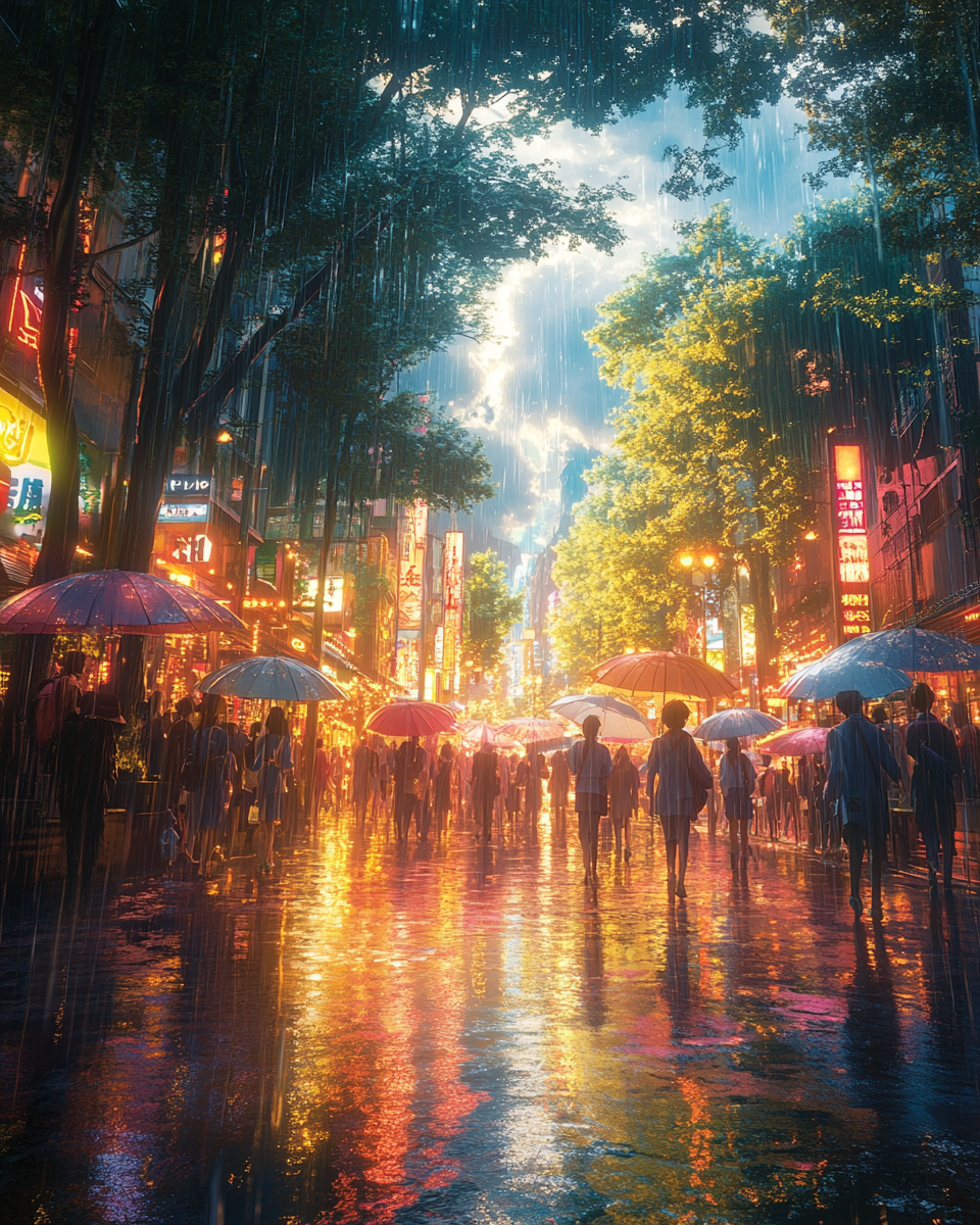 Anime City Wallpaper HD: Sunny Impressionism Dreamscape Portraiture