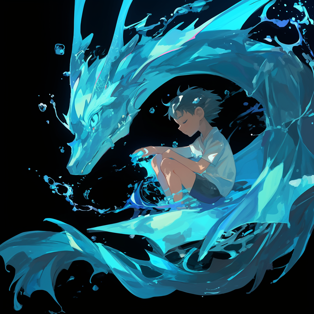 Ao Bing, dragon prince boy with water trends