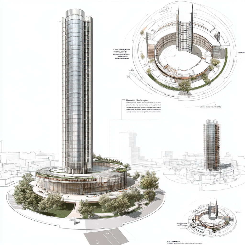 Architectural Project in Mumbai: Conceptual Diagrams for Secretariat Site