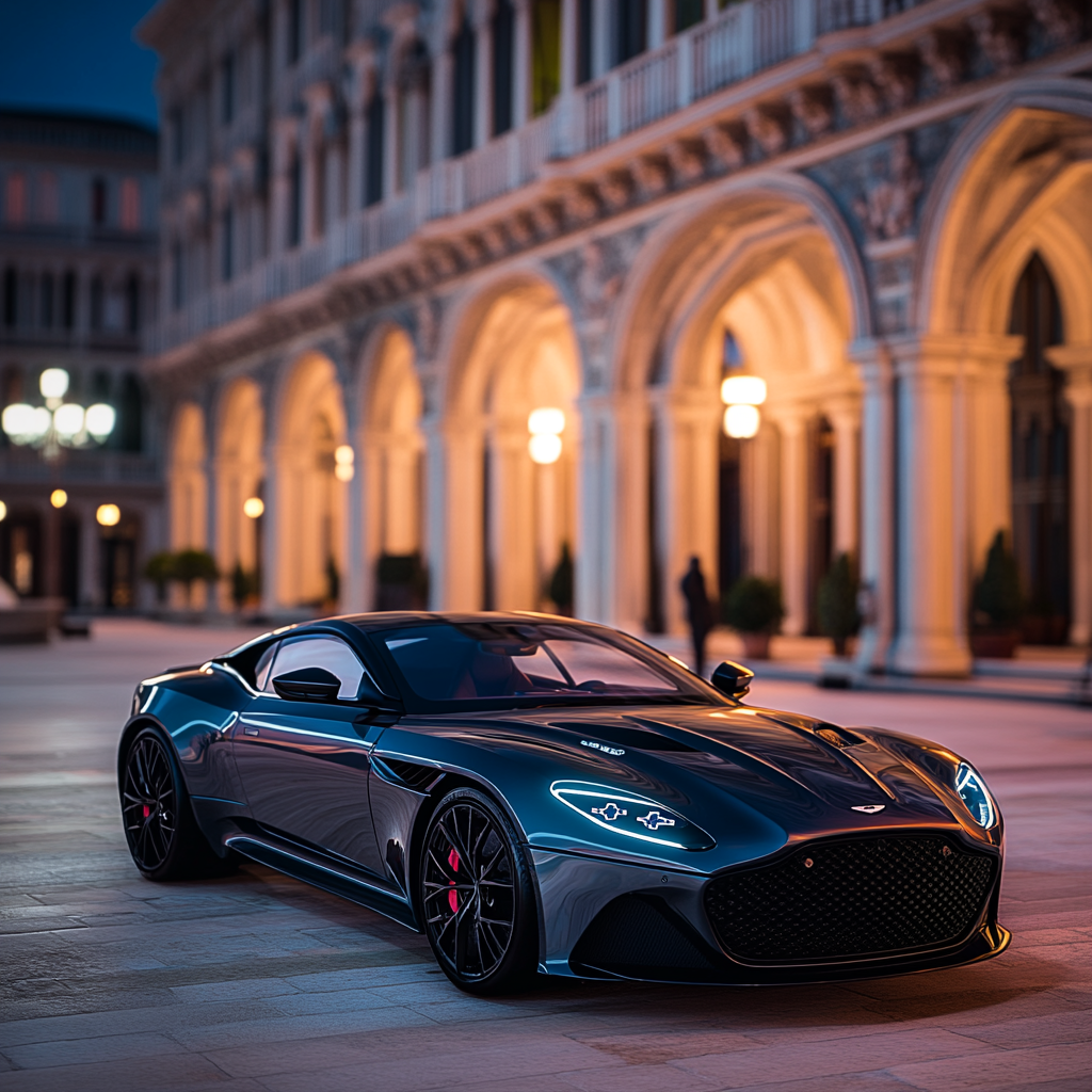 Aston Martin Vanquish 2024 presentation in Venice, evening event