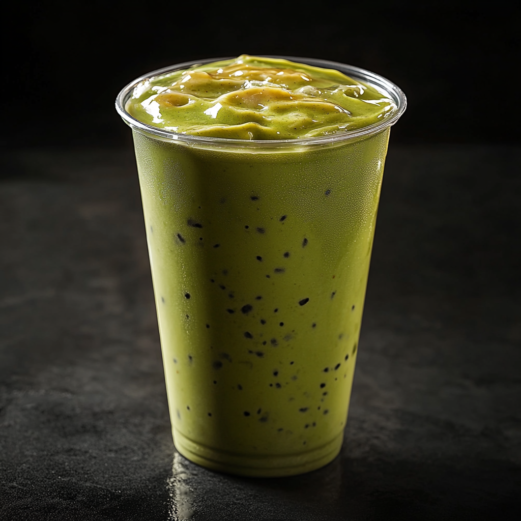 Avocado Smoothie 16K Photography on Black Background