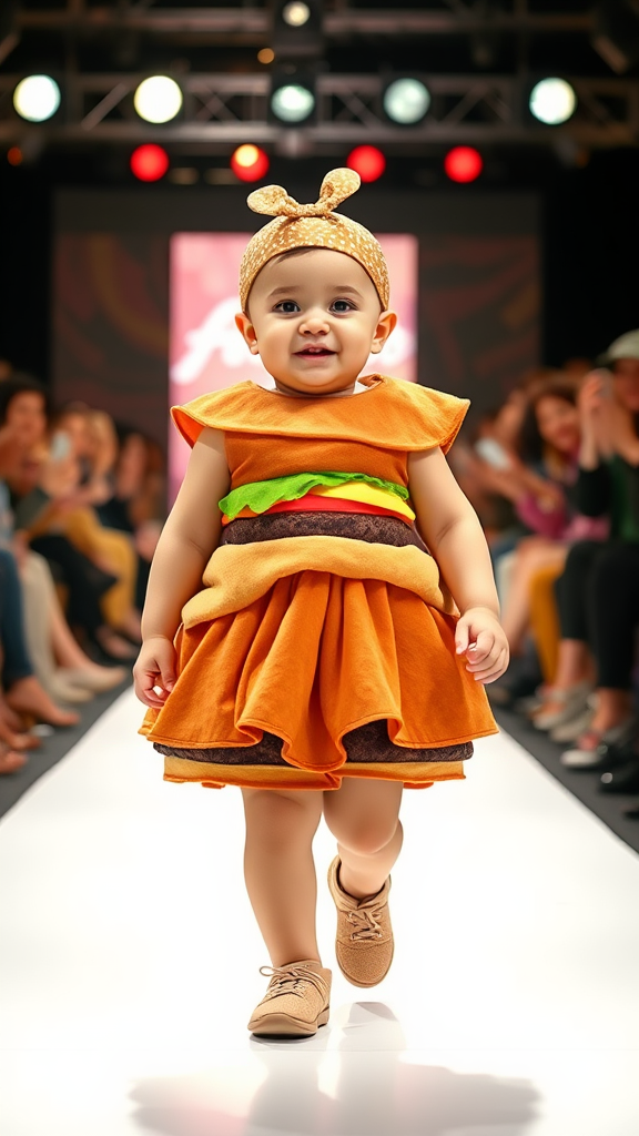 Baby Fashion Show: Burger Inspired Runway Stunner