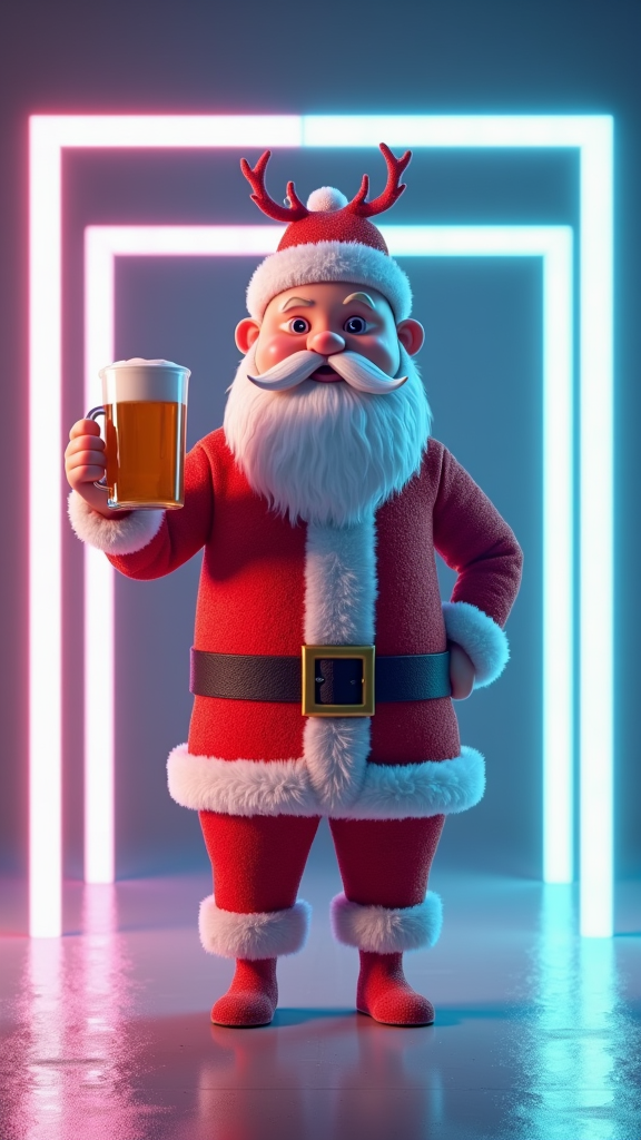 Baby Thor's Neon-Lit Christmas Cube Party