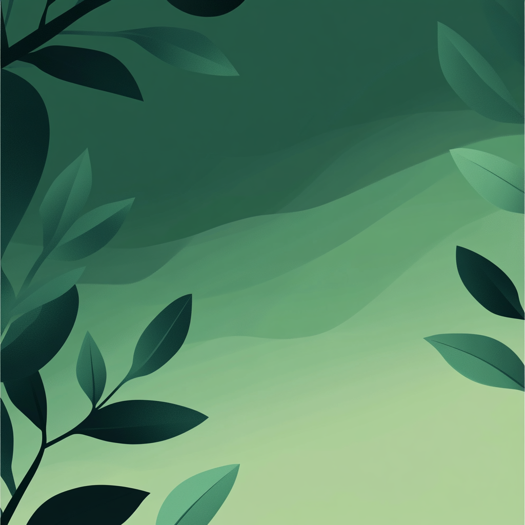 Background header design with two greens, white area, no shadows, flowers.