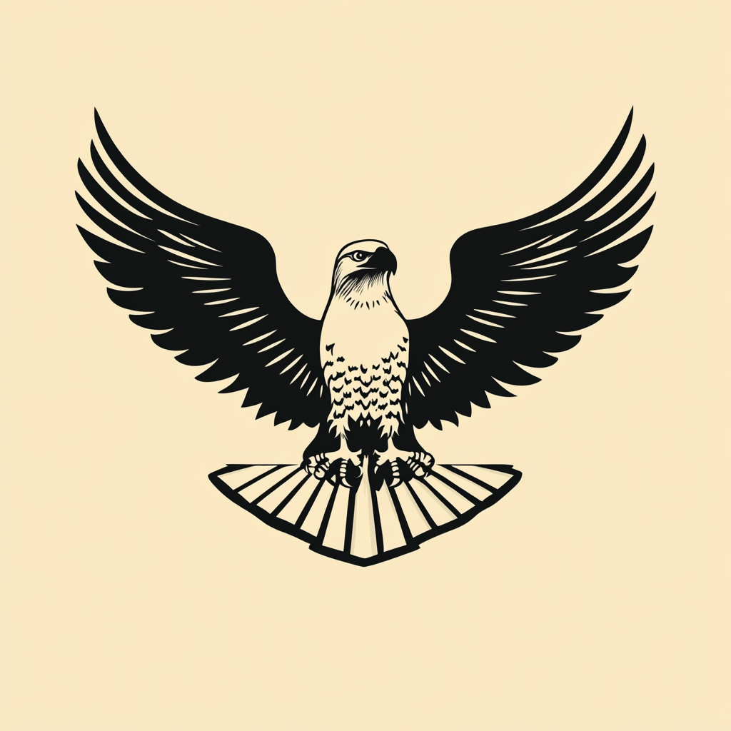 Bald Eagle Company Logo with U.S. Flag Vector