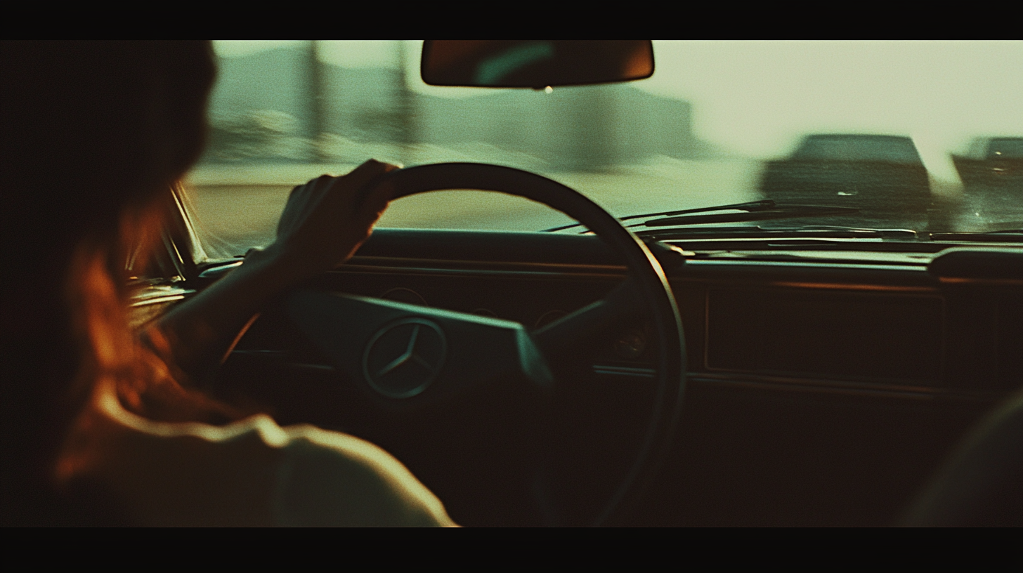 Bavarian Women Drive Fast on Autobahn in 80s