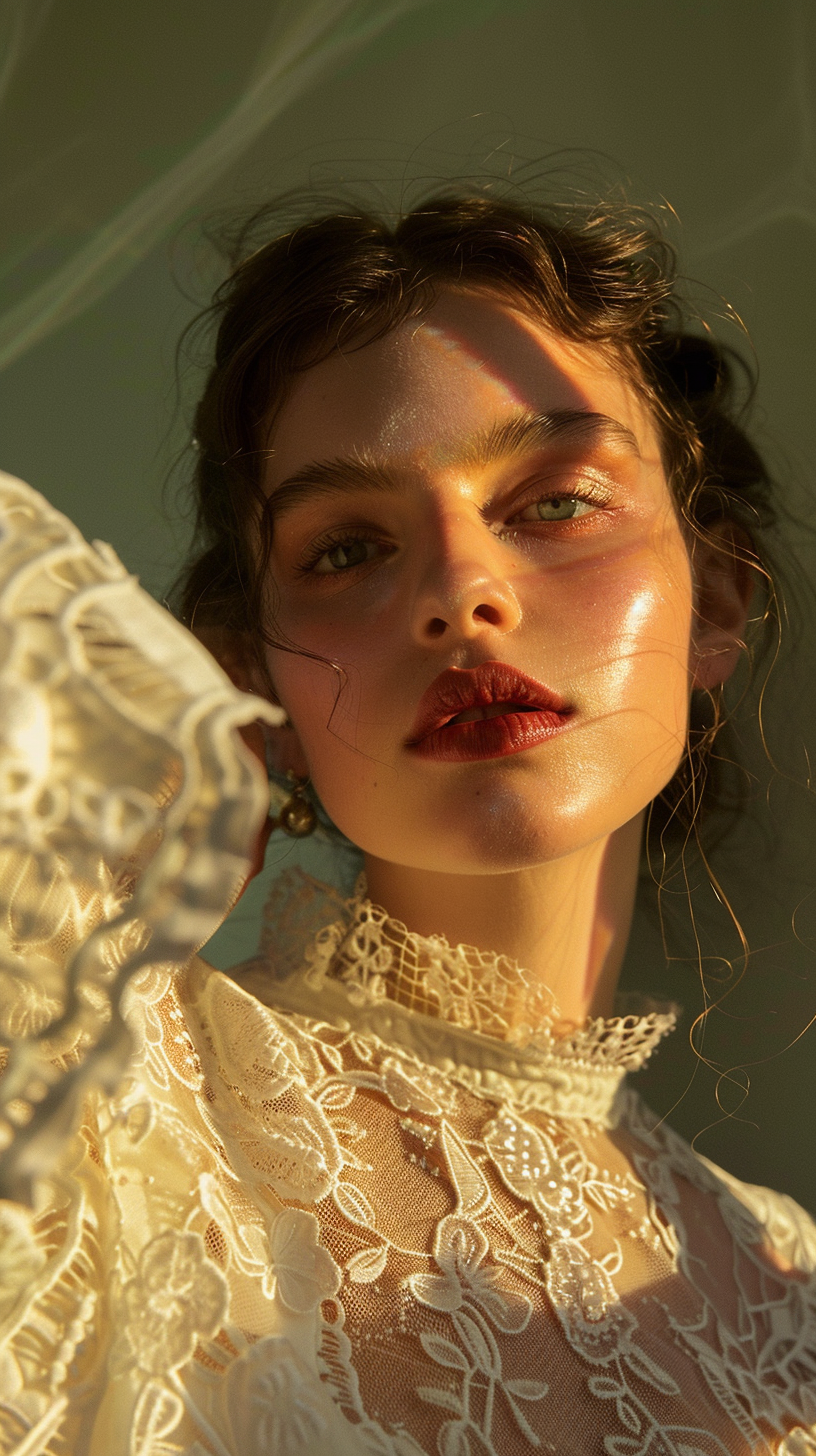 Beautiful Australian woman posing for fashion campaign photo shoot.