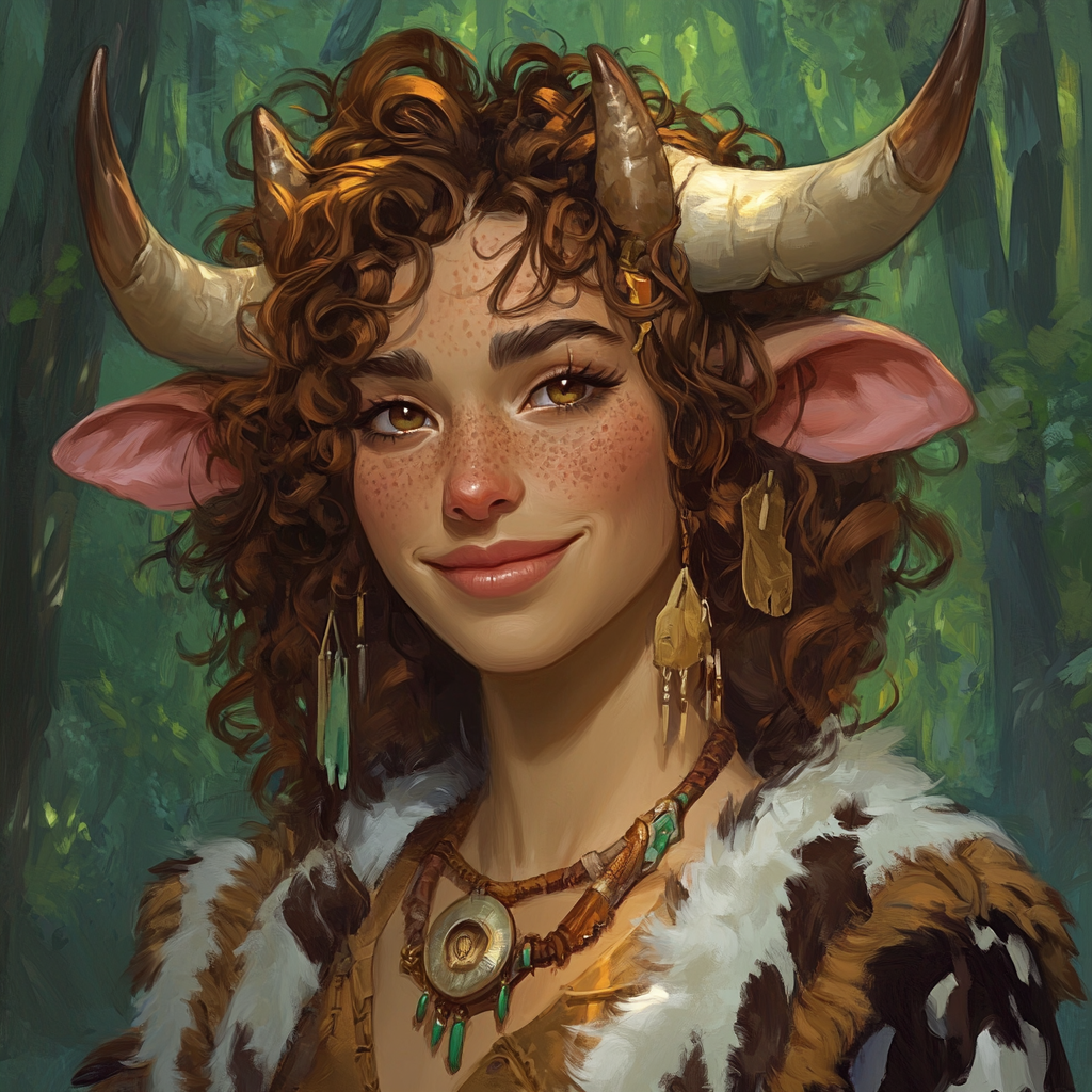 Beautiful Cow Barbarian in Forested Hills