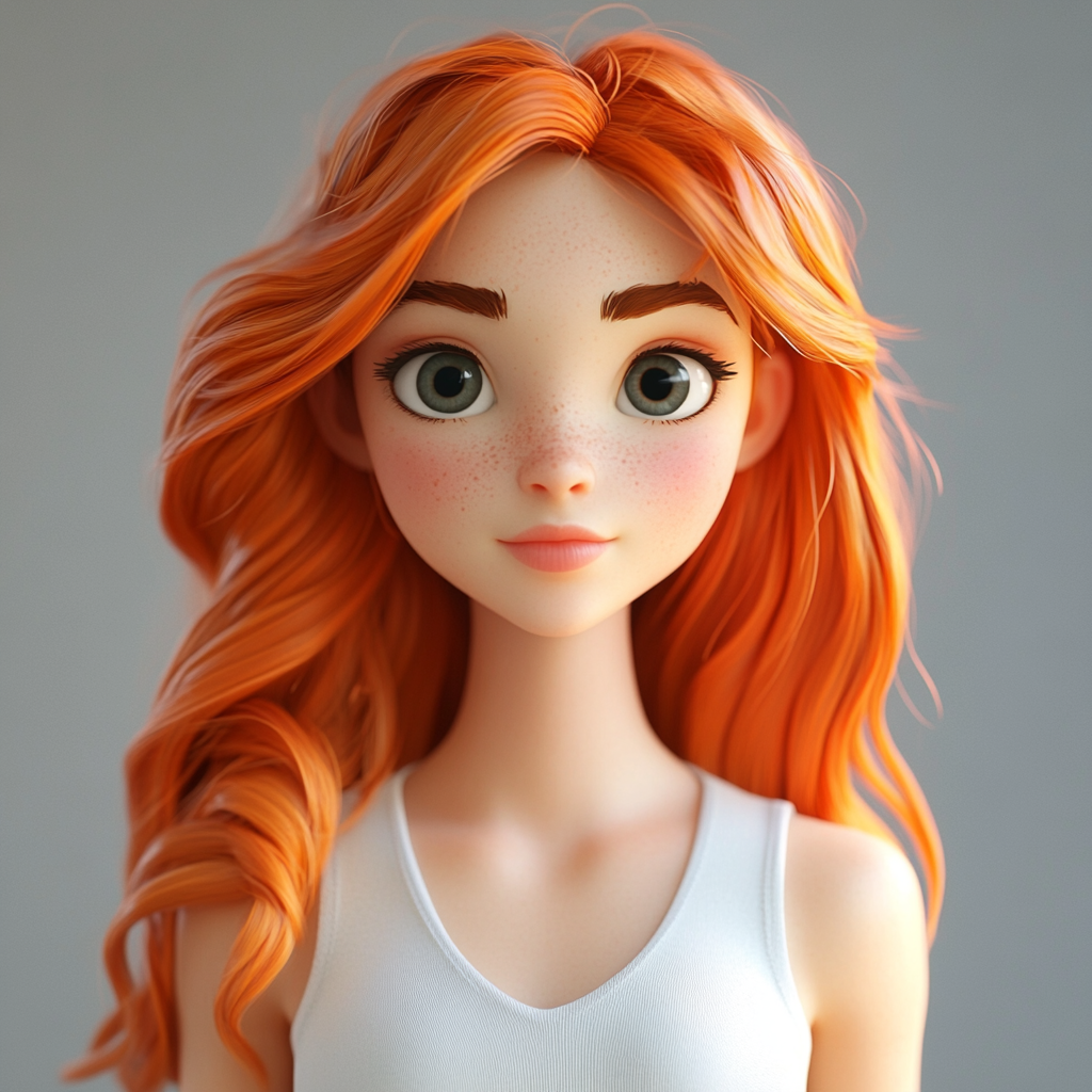 Beautiful High Quality 3D Disney-Style Woman Portrait