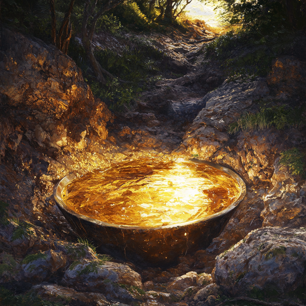 Beautiful painting of glistening argon oil in South Africa