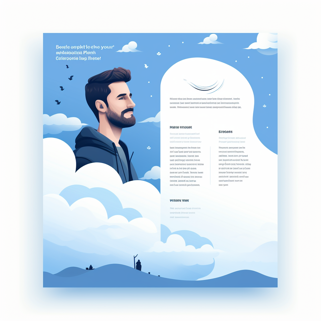 Beautiful portfolio page design with person image space.