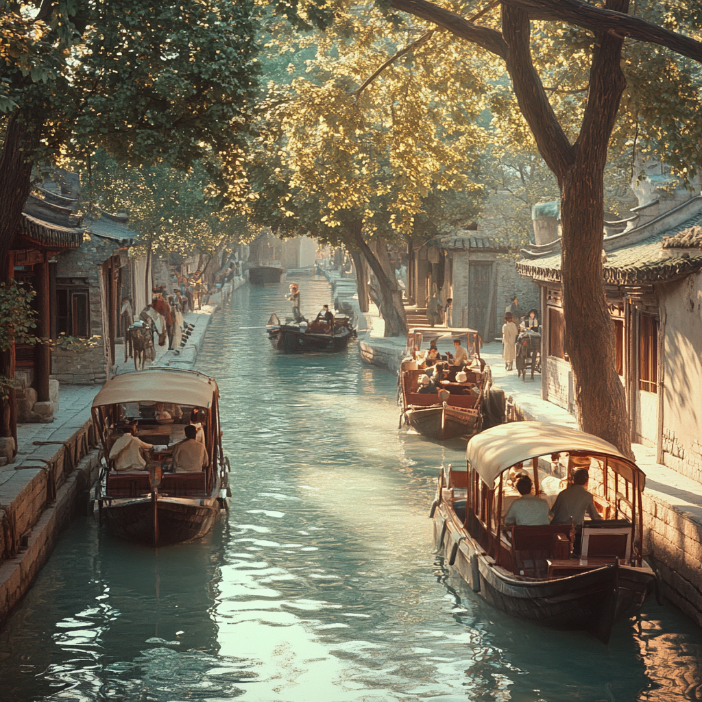 Beijing City Past: Retro, Realistic 3D Render 