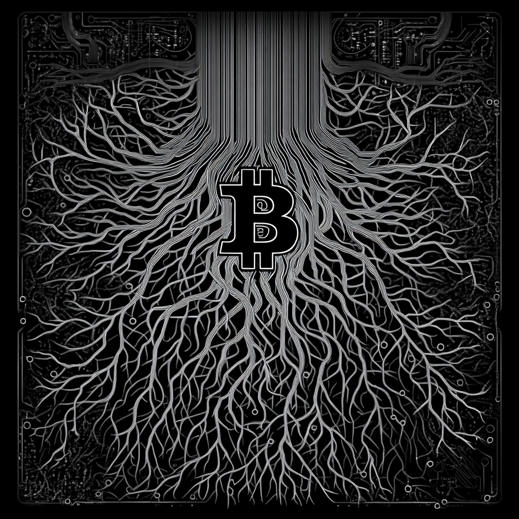 Bitcoin Technology: Intricate Nature-Inspired Laser Engraved Design