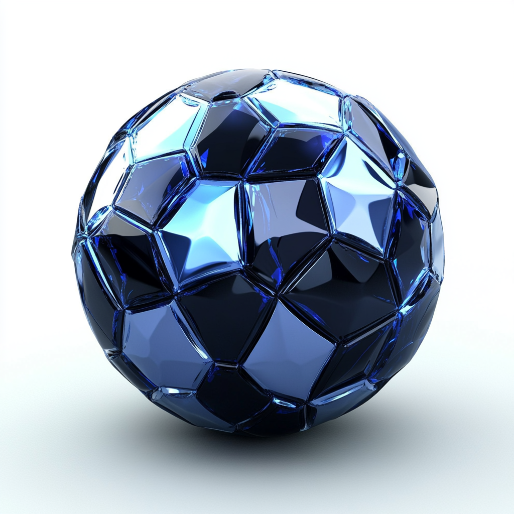 Black Diamond Soccerball Logo Design Cartoon Style