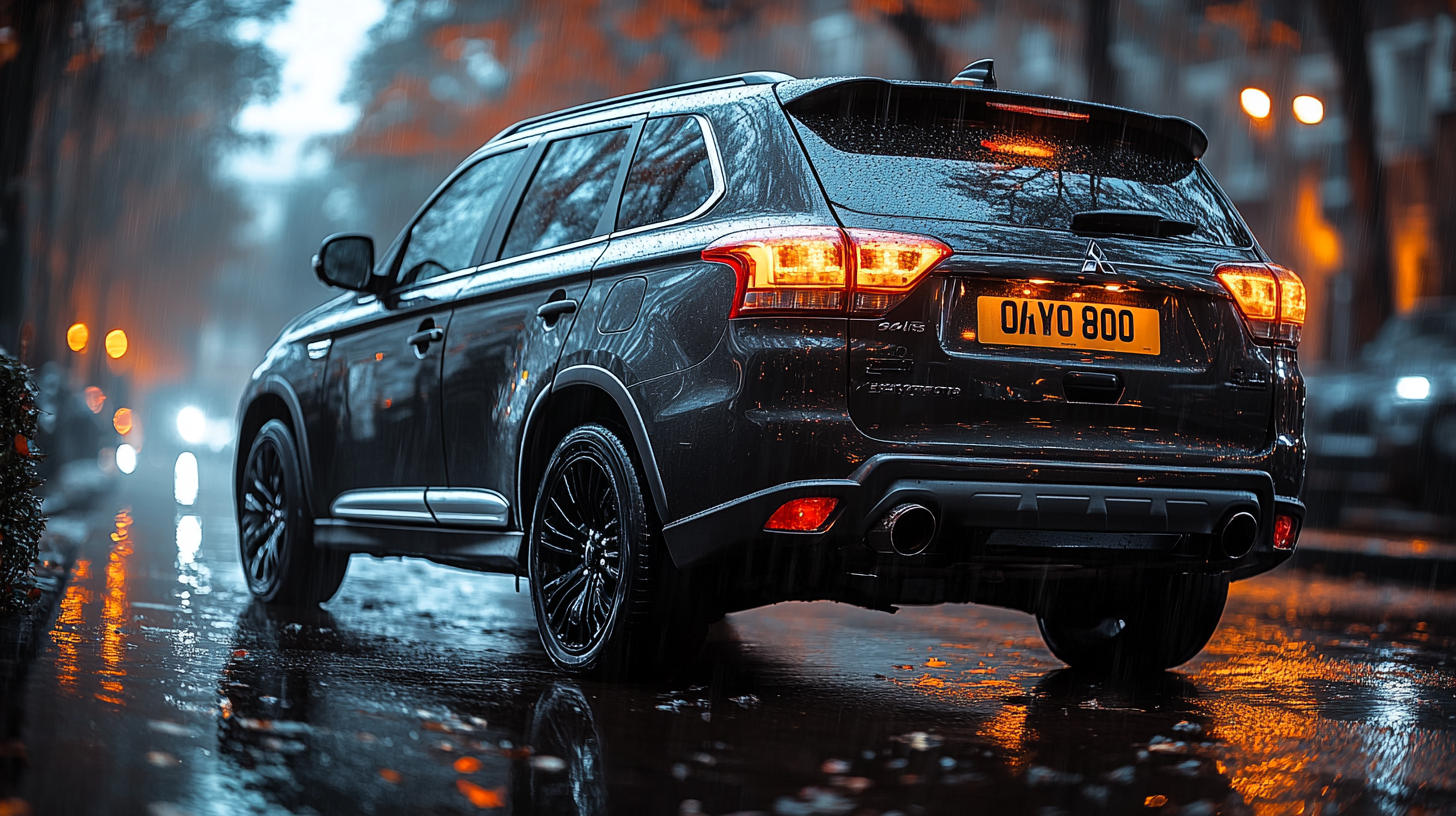 Black Mitsubishi Outlander in London, Morning Shot 