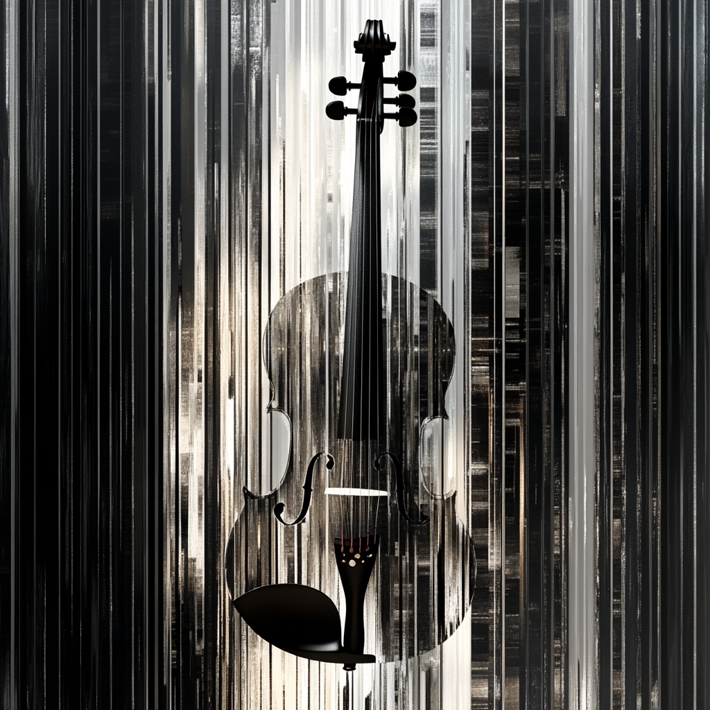 Black and White Luxury with Violin Scroll