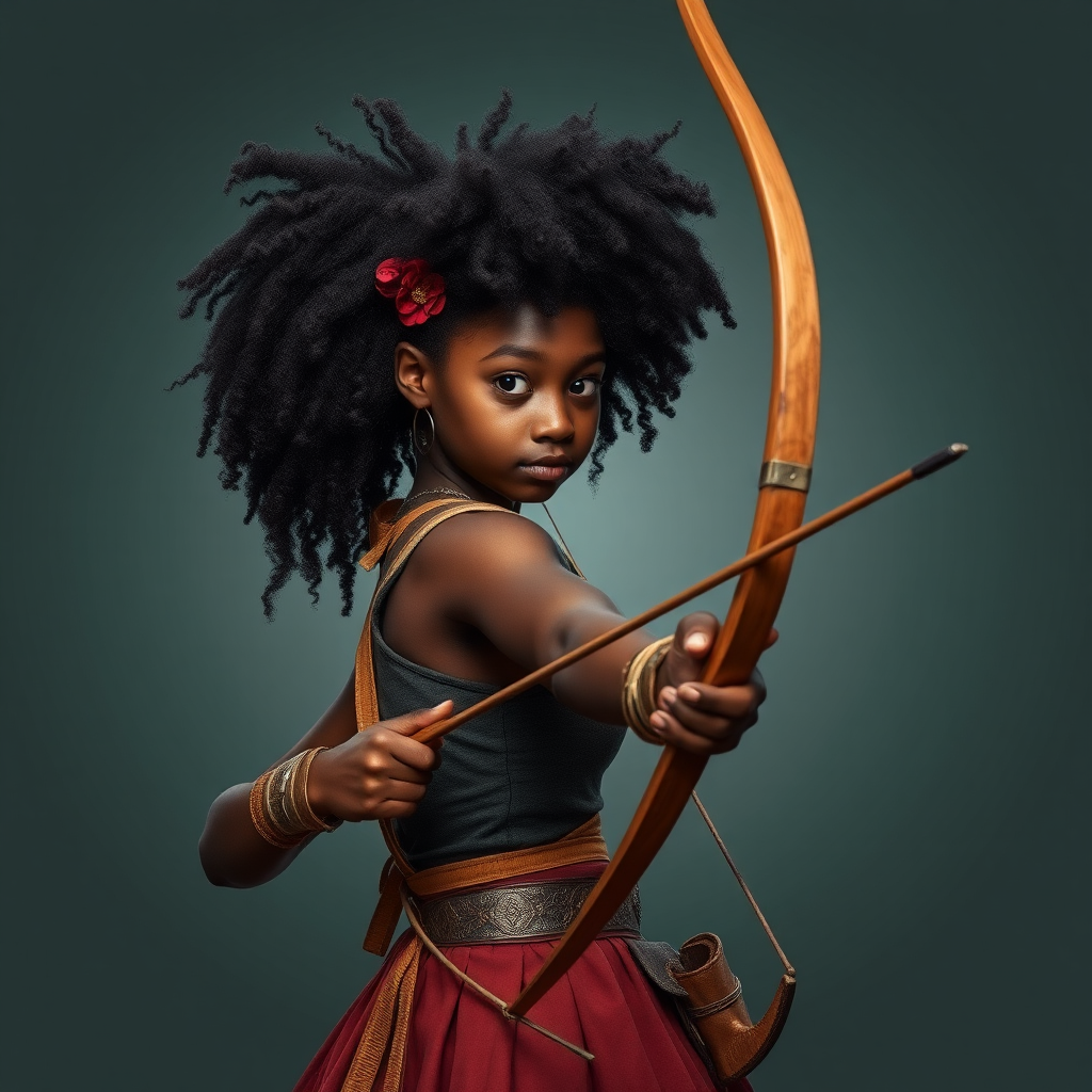 Black girl warrior princess with nerdy superpowers title