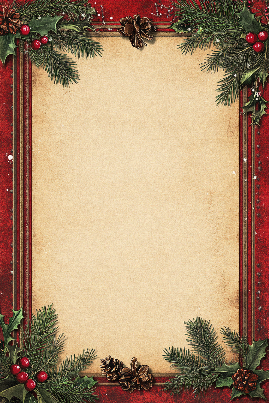 Blank template for Santa letters on North Pole paper.