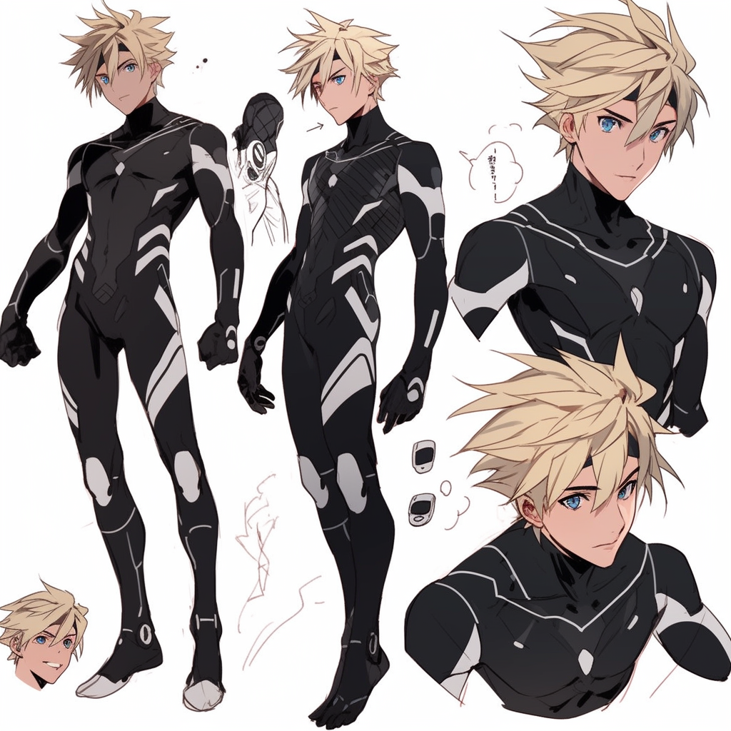 Blonde male in silver and black speedster costume.