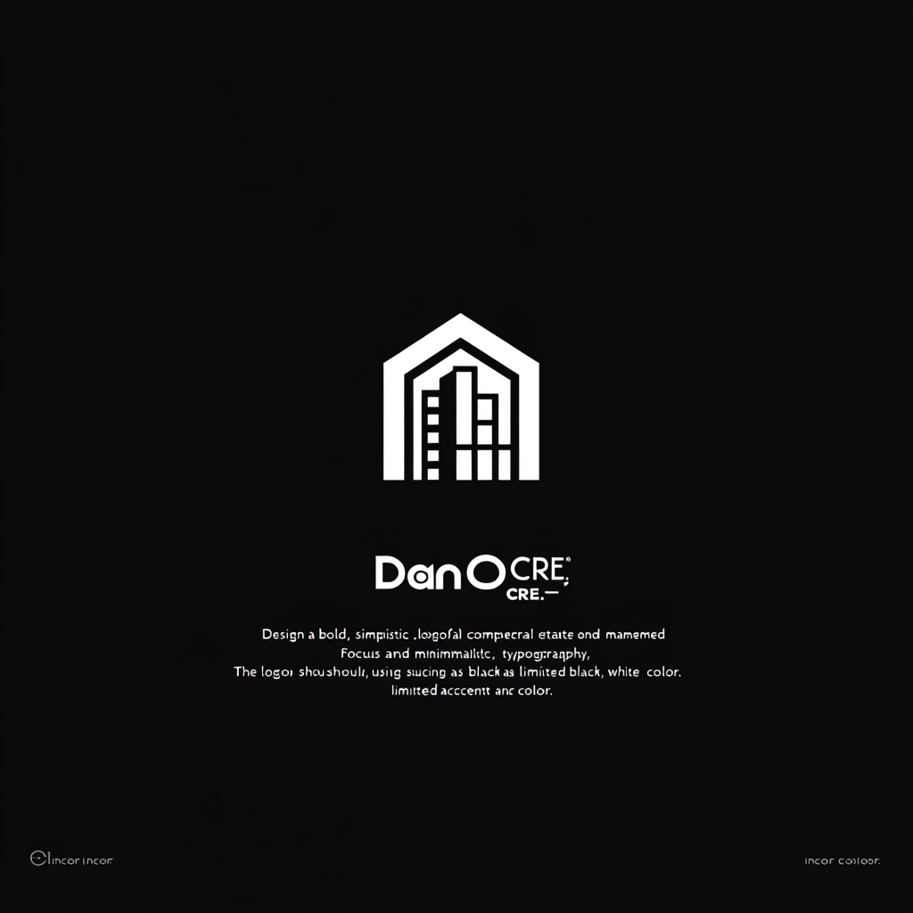 Bold, simple logo for real estate company, DanO CRE.