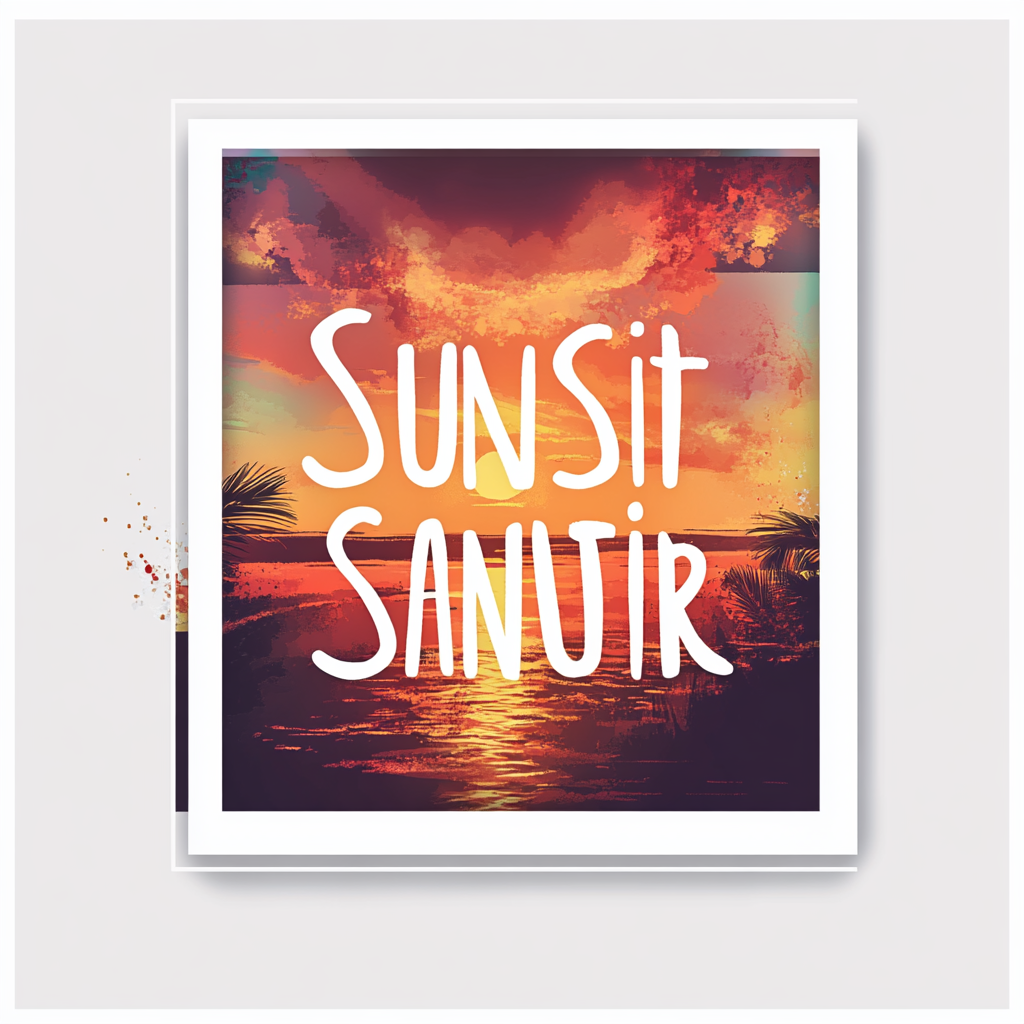 Bold 'Sunset Sangria' Design With Sunset Imagery