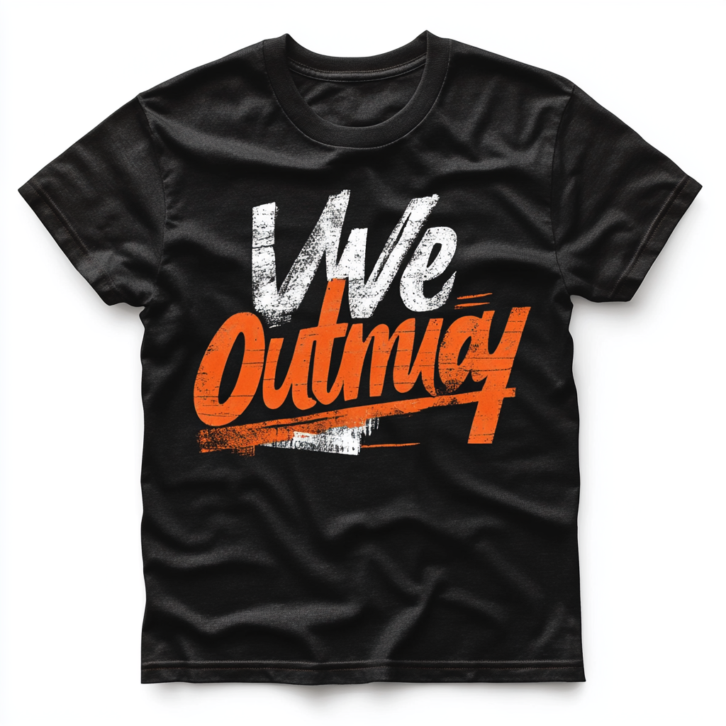 Bold Streetwear T-Shirt Design: We Outside Logo Rugged Look