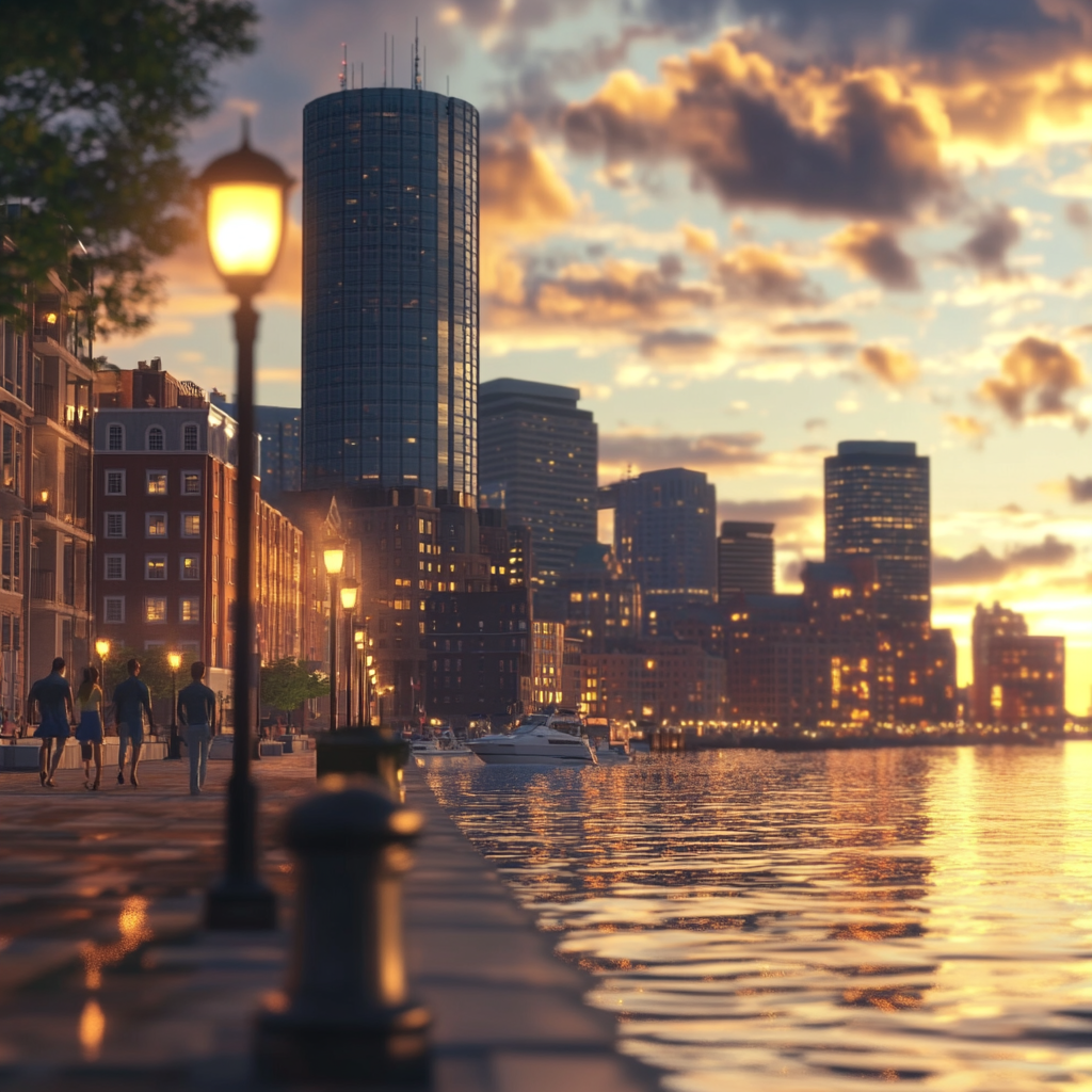 Boston looks fascinating in a 2024 photographic background.