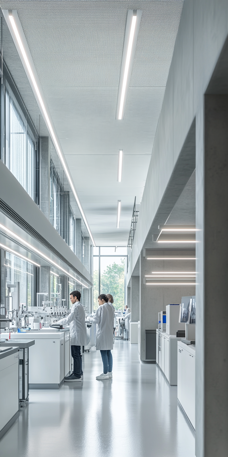 Bright interior photo of high-tech geoscience laboratory.