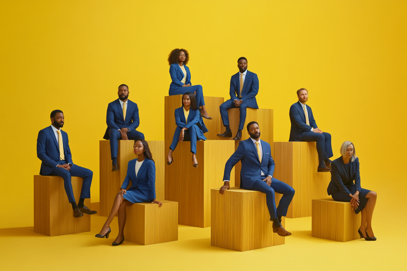 Business Group Photo with Unique poses in Studio