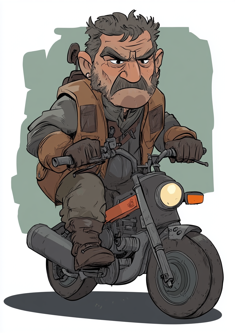 Cartoon Style RPG Character Portrait: Joe Pesci as Male Sullustan Smuggler