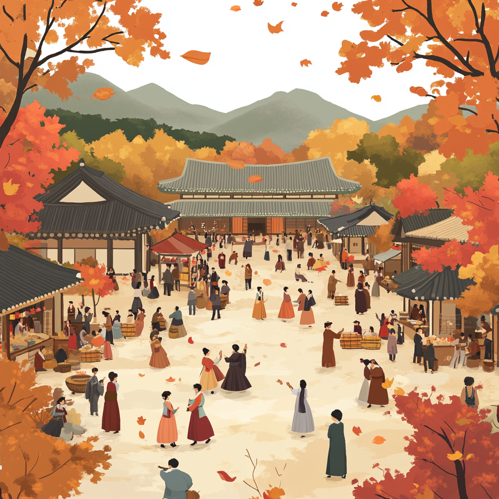 Celebrating Autumn Festival in Korea with Traditional Elements